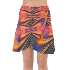 Casanova Abstract Art-colors Cool Druffix Flower Freaky Trippy Wrap Front Skirt by Ket1n9