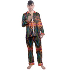 Casanova Abstract Art-colors Cool Druffix Flower Freaky Trippy Men s Long Sleeve Satin Pajamas Set by Ket1n9