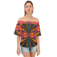 Casanova Abstract Art-colors Cool Druffix Flower Freaky Trippy Off Shoulder Short Sleeve Top by Ket1n9