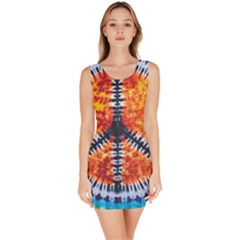 Tie Dye Peace Sign Bodycon Dress by Ket1n9