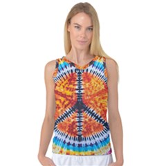 Tie Dye Peace Sign Women s Basketball Tank Top by Ket1n9