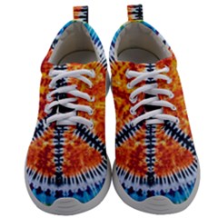 Tie Dye Peace Sign Mens Athletic Shoes by Ket1n9