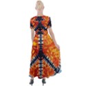 Tie Dye Peace Sign Button Up Short Sleeve Maxi Dress View2