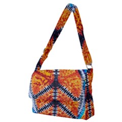 Tie Dye Peace Sign Full Print Messenger Bag (m) by Ket1n9