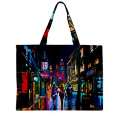Abstract Vibrant Colour Cityscape Zipper Mini Tote Bag by Ket1n9