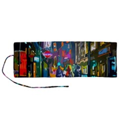 Abstract Vibrant Colour Cityscape Roll Up Canvas Pencil Holder (m) by Ket1n9