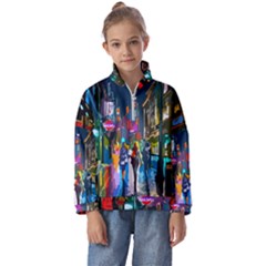 Abstract Vibrant Colour Cityscape Kids  Half Zip Hoodie by Ket1n9