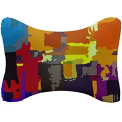 Abstract Vibrant Colour Seat Head Rest Cushion by Ket1n9