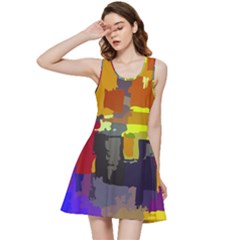 Abstract Vibrant Colour Inside Out Racerback Dress