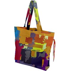 Abstract Vibrant Colour Drawstring Tote Bag by Ket1n9