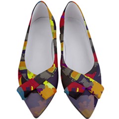 Abstract Vibrant Colour Women s Bow Heels