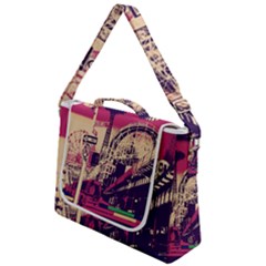 Pink City Retro Vintage Futurism Art Box Up Messenger Bag by Ket1n9