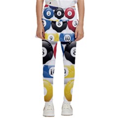 Racked Billiard Pool Balls Kids  Skirted Pants by Ket1n9