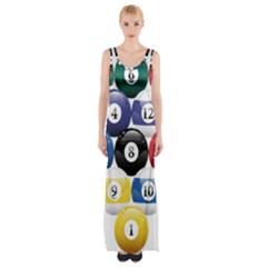 Abstract Vibrant Colour Botany Thigh Split Maxi Dress