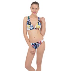 Abstract Vibrant Colour Botany Classic Banded Bikini Set 