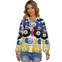 Abstract Vibrant Colour Botany Women s Long Sleeve Button Up Shirt