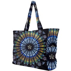 Stained Glass Rose Window In France s Strasbourg Cathedral Simple Shoulder Bag by Ket1n9