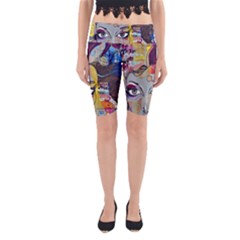 Graffiti Mural Street Art Painting Yoga Cropped Leggings by Ket1n9