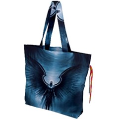 Rising Angel Fantasy Drawstring Tote Bag by Ket1n9