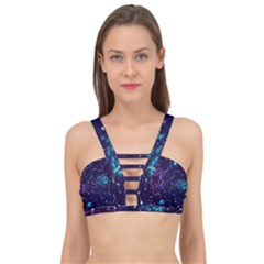 Realistic Night Sky Poster With Constellations Cage Up Bikini Top by Ket1n9