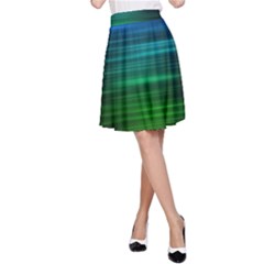 Blue And Green Lines A-line Skirt by Ket1n9