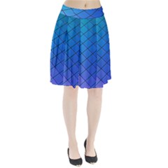 Blue Pattern Plain Cartoon Pleated Skirt by Ket1n9