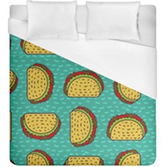 Taco Drawing Background Mexican Fast Food Pattern Duvet Cover (king Size) by Ket1n9