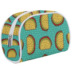 Taco Drawing Background Mexican Fast Food Pattern Make Up Case (large) by Ket1n9