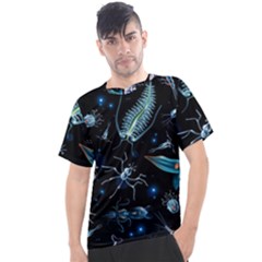 Colorful Abstract Pattern Consisting Glowing Lights Luminescent Images Marine Plankton Dark Backgrou Men s Sport Top by Ket1n9