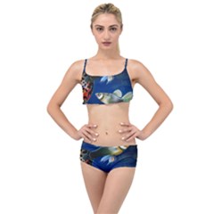 Marine Fishes Layered Top Bikini Set by Ket1n9