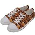 Bark Texture Wood Large Rough Red Wood Outside California Men s Low Top Canvas Sneakers View2