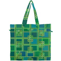 Green Abstract Geometric Canvas Travel Bag by Ket1n9