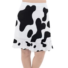 Cow Pattern Fishtail Chiffon Skirt