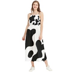 Cow Pattern Boho Sleeveless Summer Dress