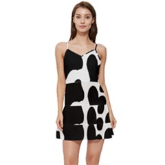 Cow Pattern Short Frill Dress