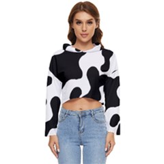 Cow Pattern Women s Lightweight Cropped Hoodie