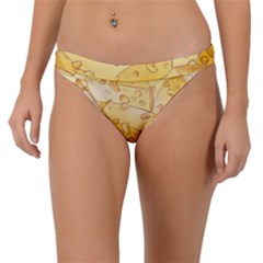 Cheese Slices Seamless Pattern Cartoon Style Band Bikini Bottoms