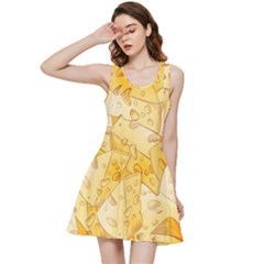 Cheese Slices Seamless Pattern Cartoon Style Inside Out Racerback Dress