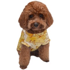 Cheese Slices Seamless Pattern Cartoon Style Dog T-shirt