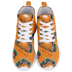 Seamless Pattern With Taco Women s Lightweight High Top Sneakers