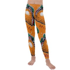 Seamless Pattern With Taco Kids  Lightweight Velour Leggings by Ket1n9