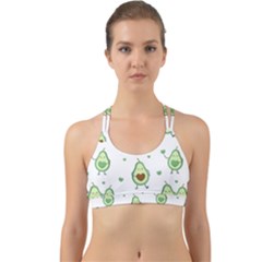 Cute Seamless Pattern With Avocado Lovers Back Web Sports Bra by Ket1n9