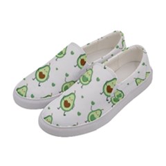 Cute Seamless Pattern With Avocado Lovers Women s Canvas Slip Ons by Ket1n9