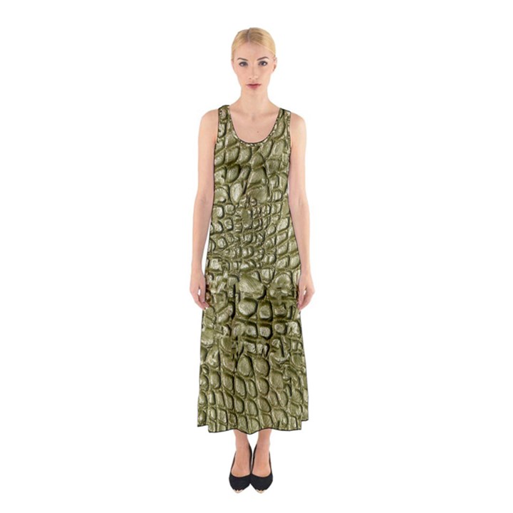 Aligator Skin Sleeveless Maxi Dress