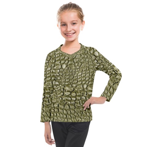 Aligator Skin Kids  Long Mesh T-shirt by Ket1n9