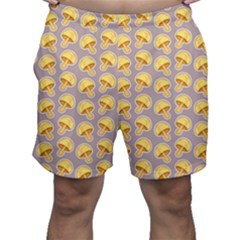 Yellow Mushroom Pattern Men s Shorts by Ket1n9