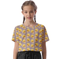 Yellow Mushroom Pattern Kids  Basic T-shirt by Ket1n9