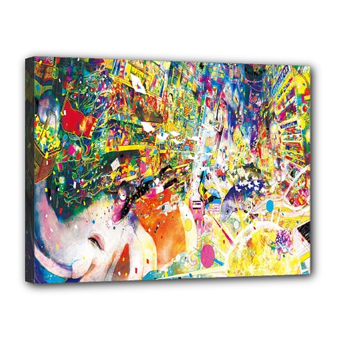 Multicolor Anime Colors Colorful Canvas 16  X 12  (stretched)