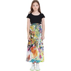 Multicolor Anime Colors Colorful Kids  Flared Maxi Skirt by Ket1n9