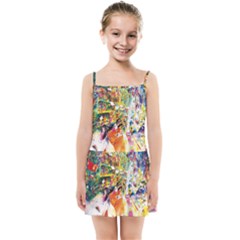 Multicolor Anime Colors Colorful Kids  Summer Sun Dress by Ket1n9